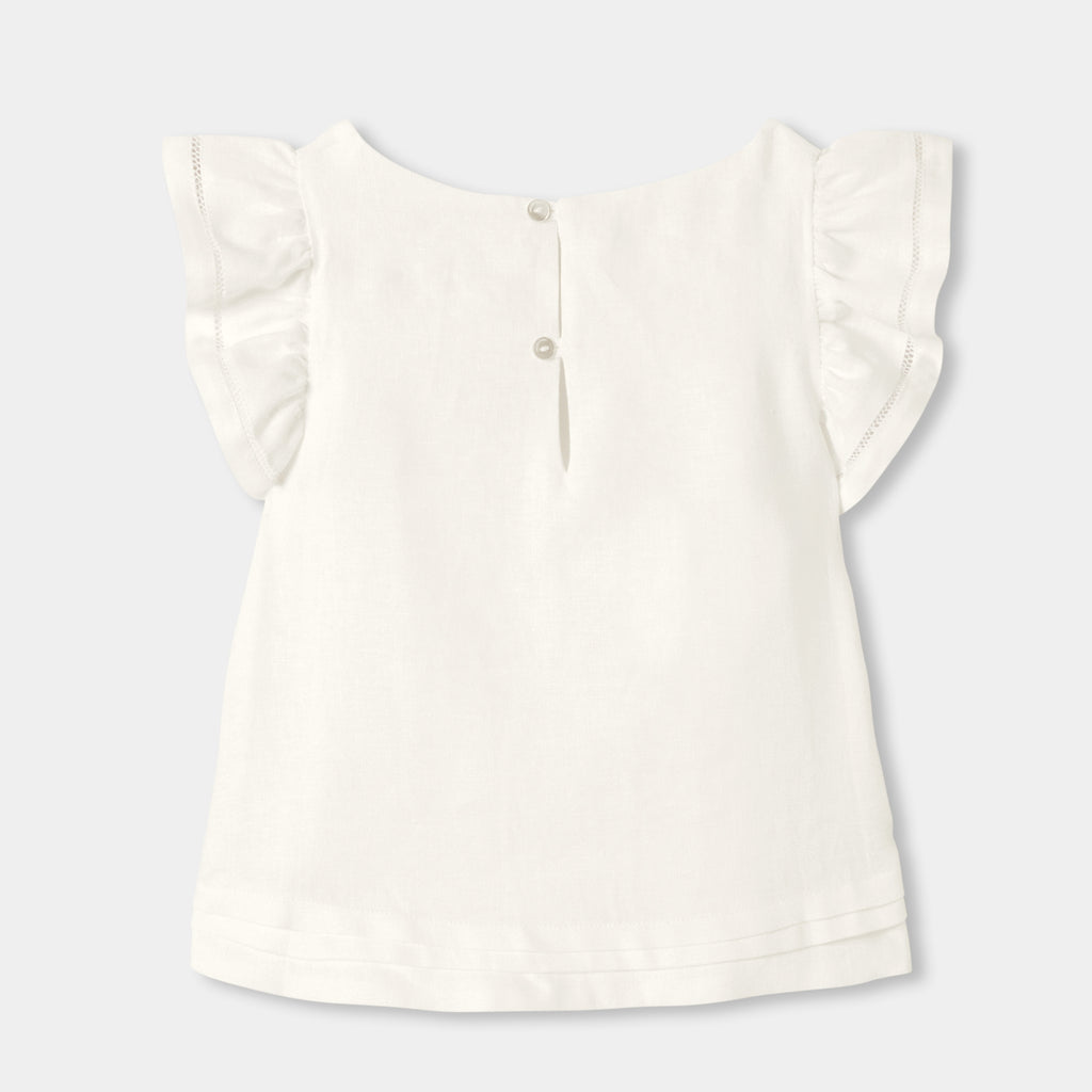 Top in Linen Girl - Ivory