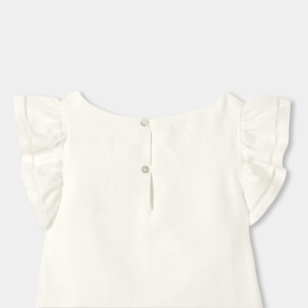Top in Linen Girl - Ivory