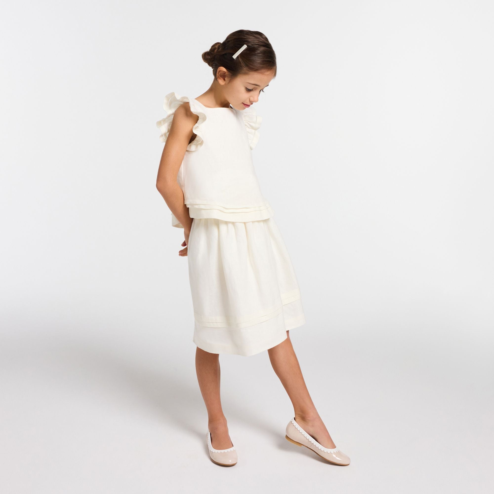 JC-TG112 - Jacadi Girl's linen skirt