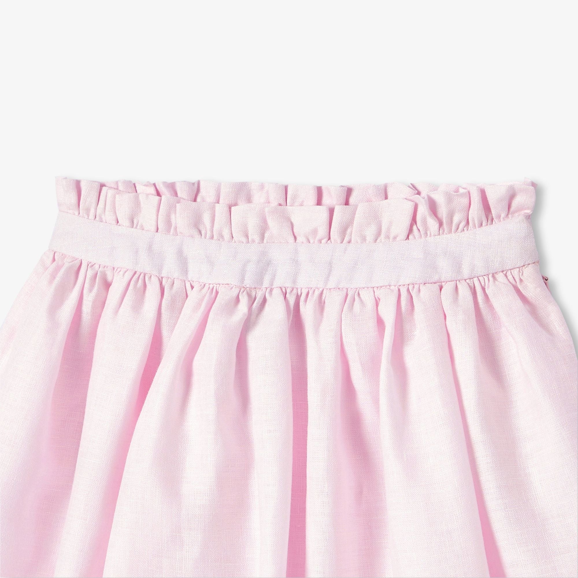 Skirt in Linen Girl - Rosa Pallido Jacadi