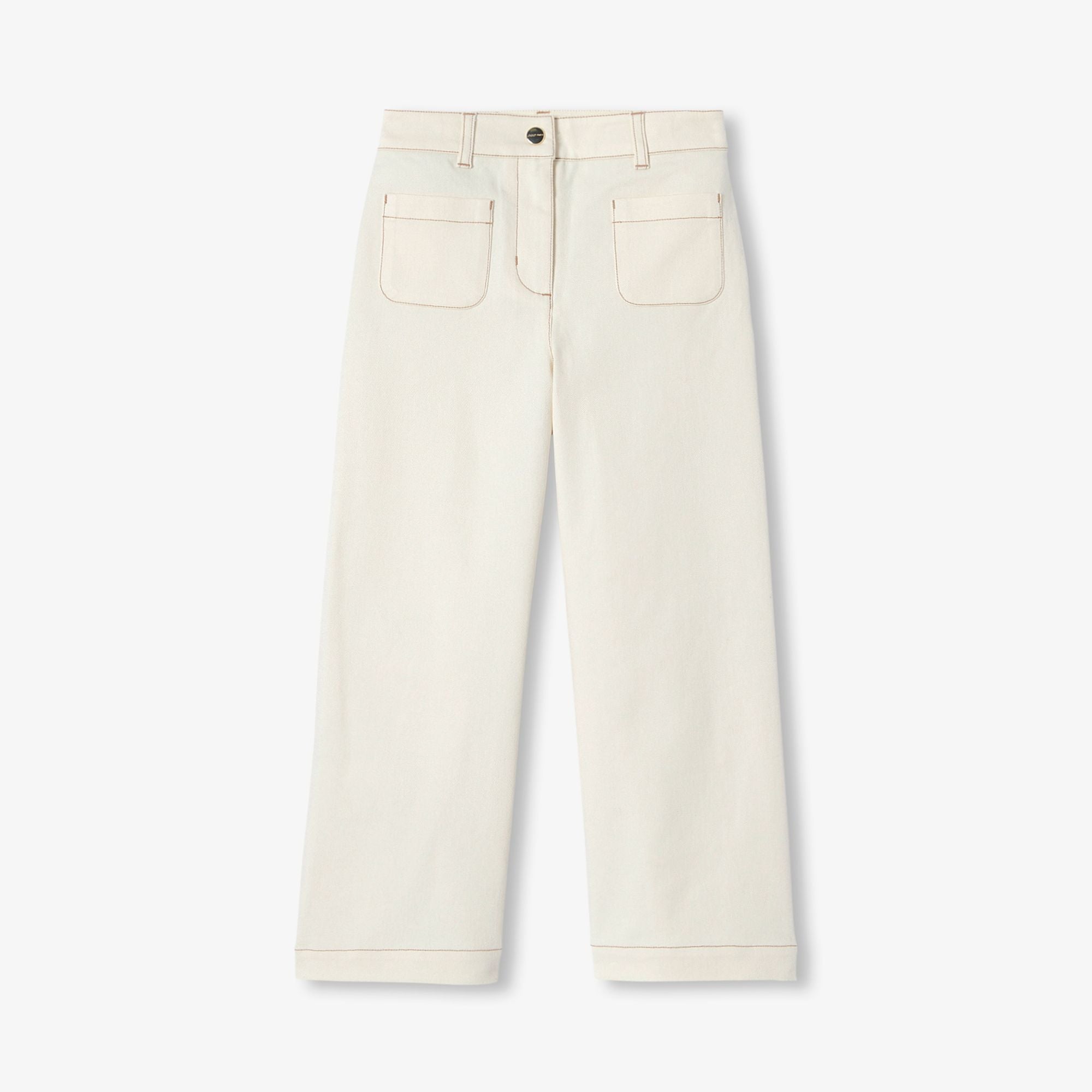 JC-TG119 - Jacadi Girl's wide-leg stretch twill trousers