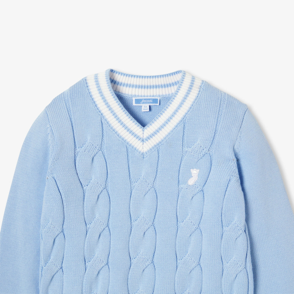 Child thick gauge cotton sweater