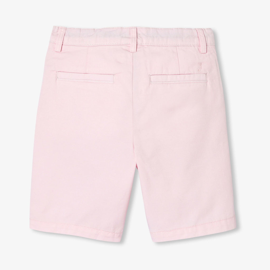 Boy cotton twill Bermuda shorts - Medium Pink