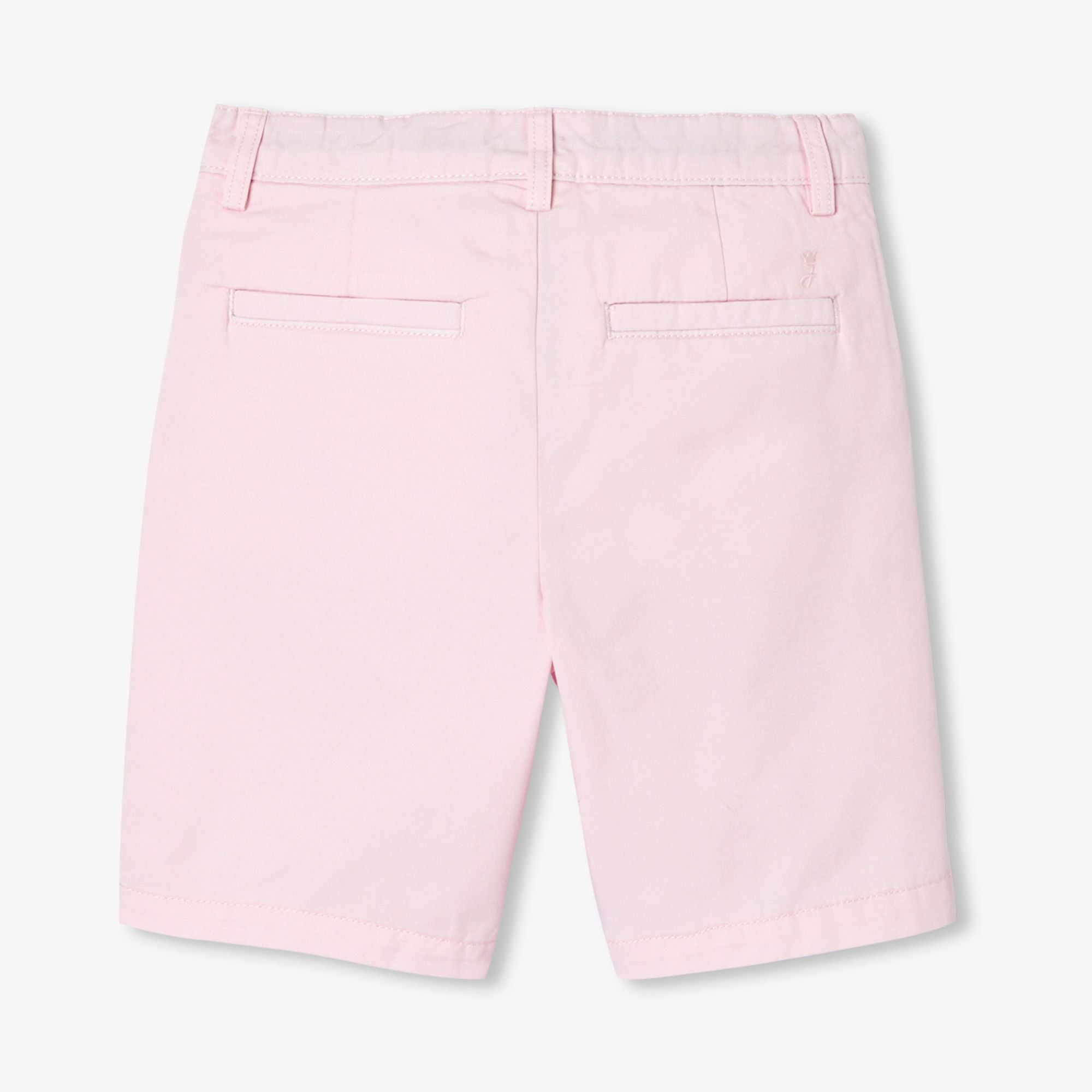 Boy cotton twill Bermuda shorts - Medium Pink