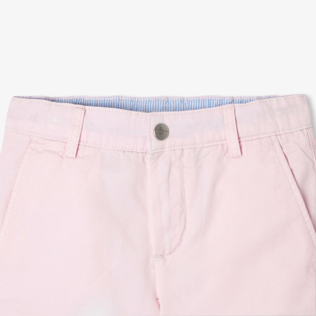Boy cotton twill Bermuda shorts - Medium Pink