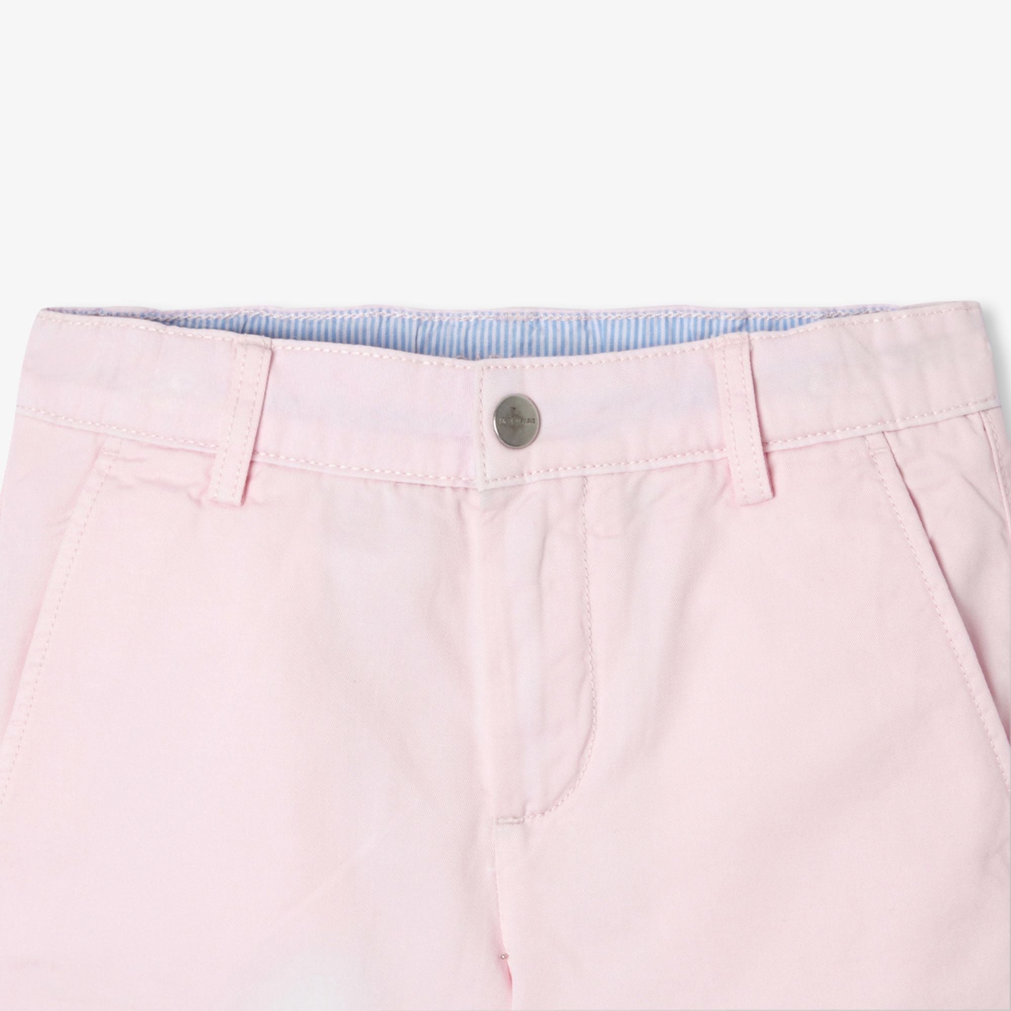 Boy cotton twill Bermuda shorts - Medium Pink