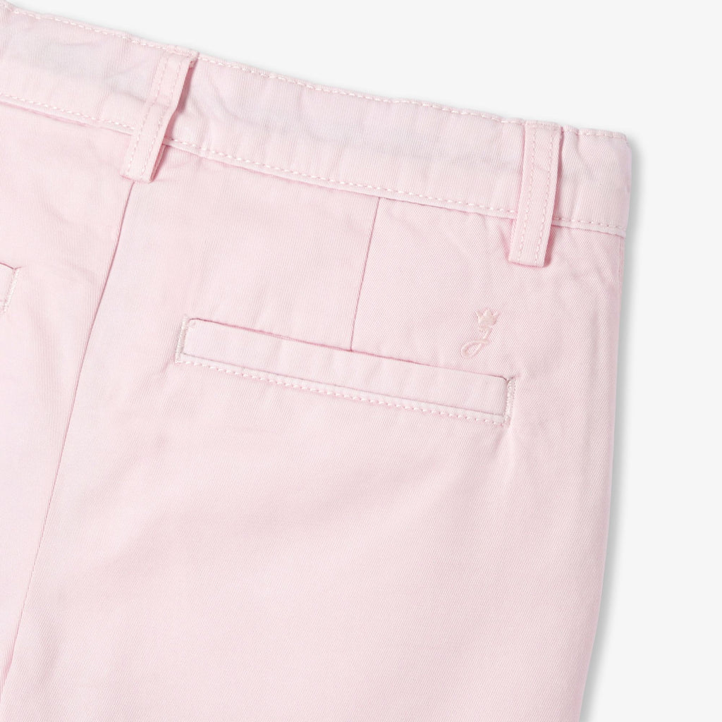 Boy cotton twill Bermuda shorts - Medium Pink