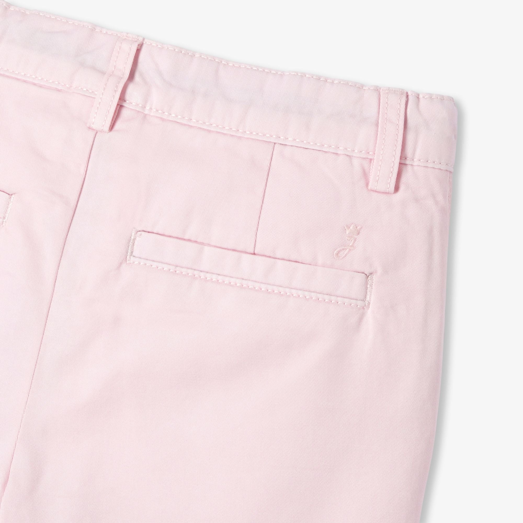 Boy cotton twill Bermuda shorts - Medium Pink