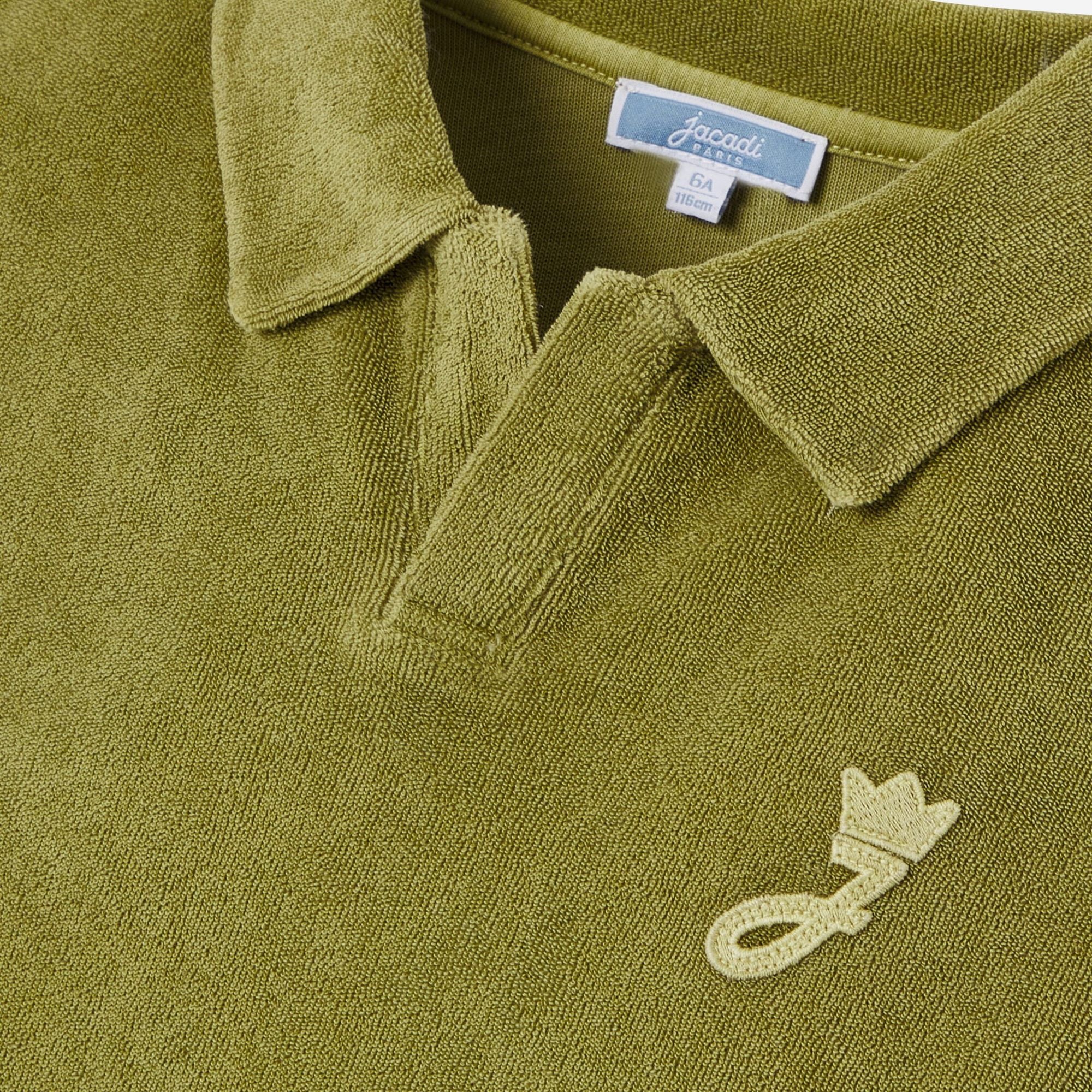 Children's terry cloth polo shirt shirt