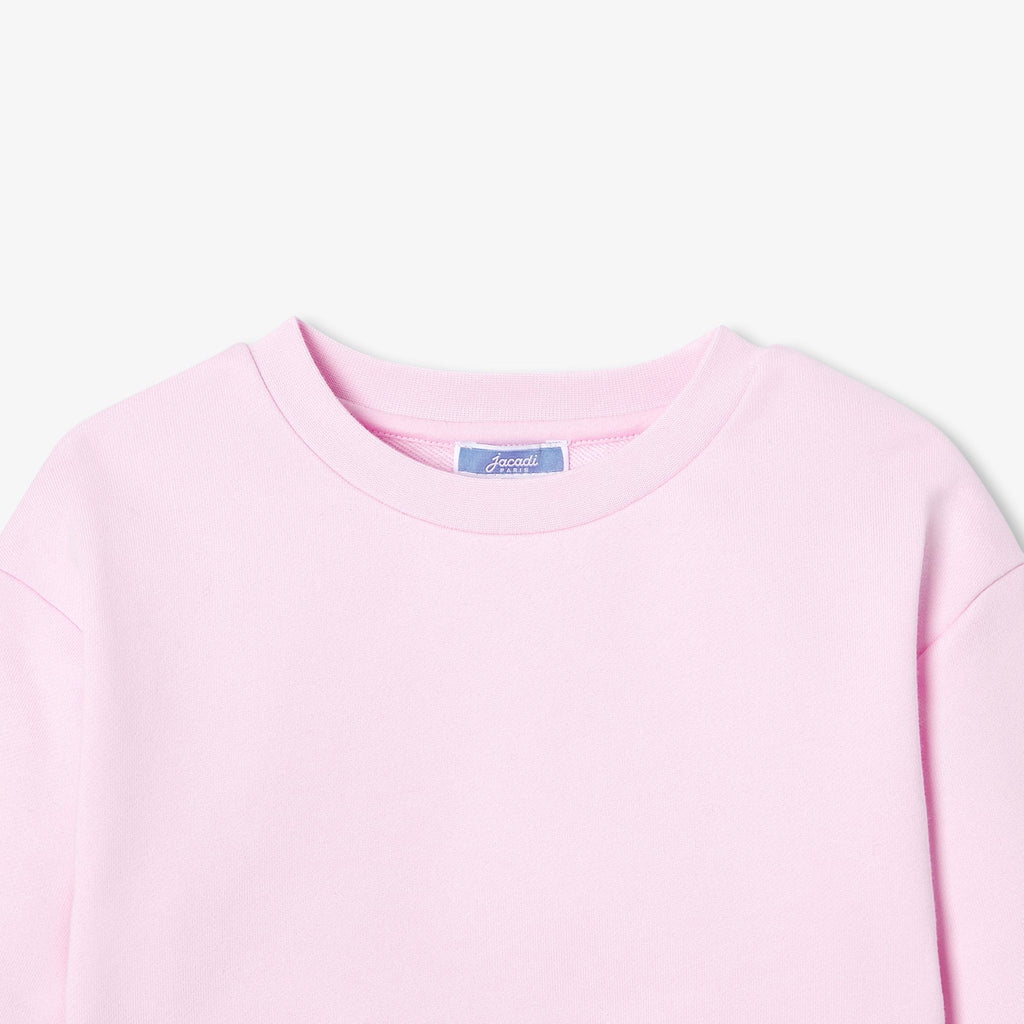 Girl long-sleeve puff-sleeve sweatshirt - Pink