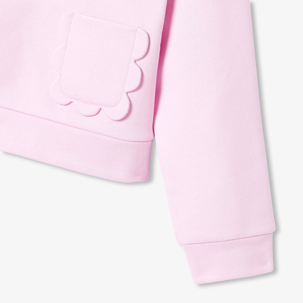 Girl long-sleeve puff-sleeve sweatshirt - Pink
