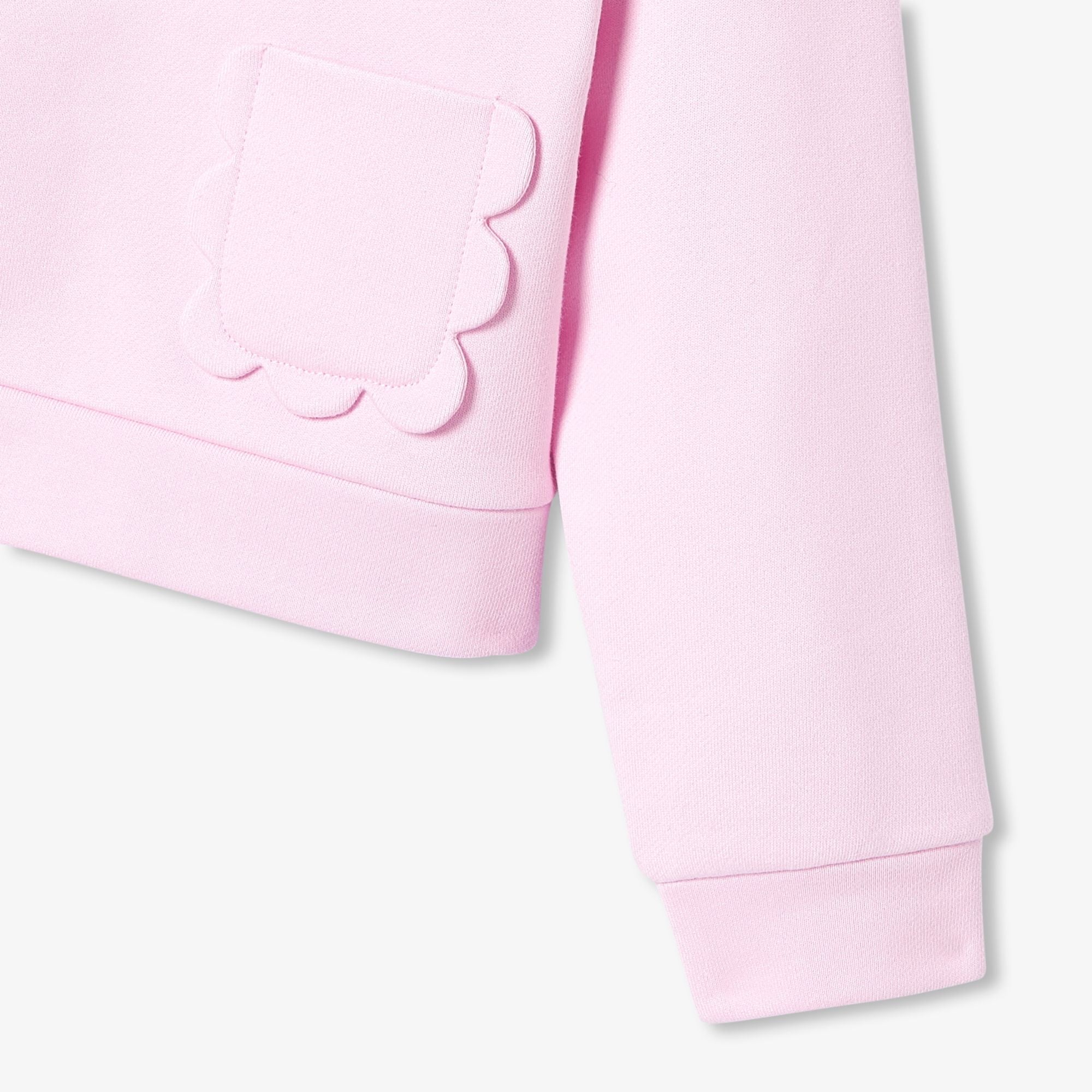 Girl long-sleeve puff-sleeve sweatshirt - Pink