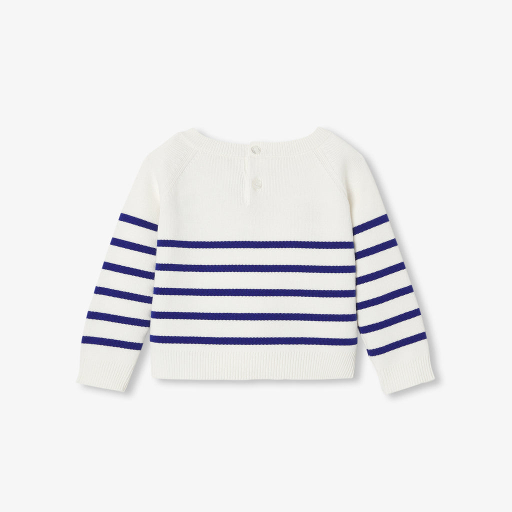 JC-NG112 - Jacadi Baby girl sailor-style cotton sweater