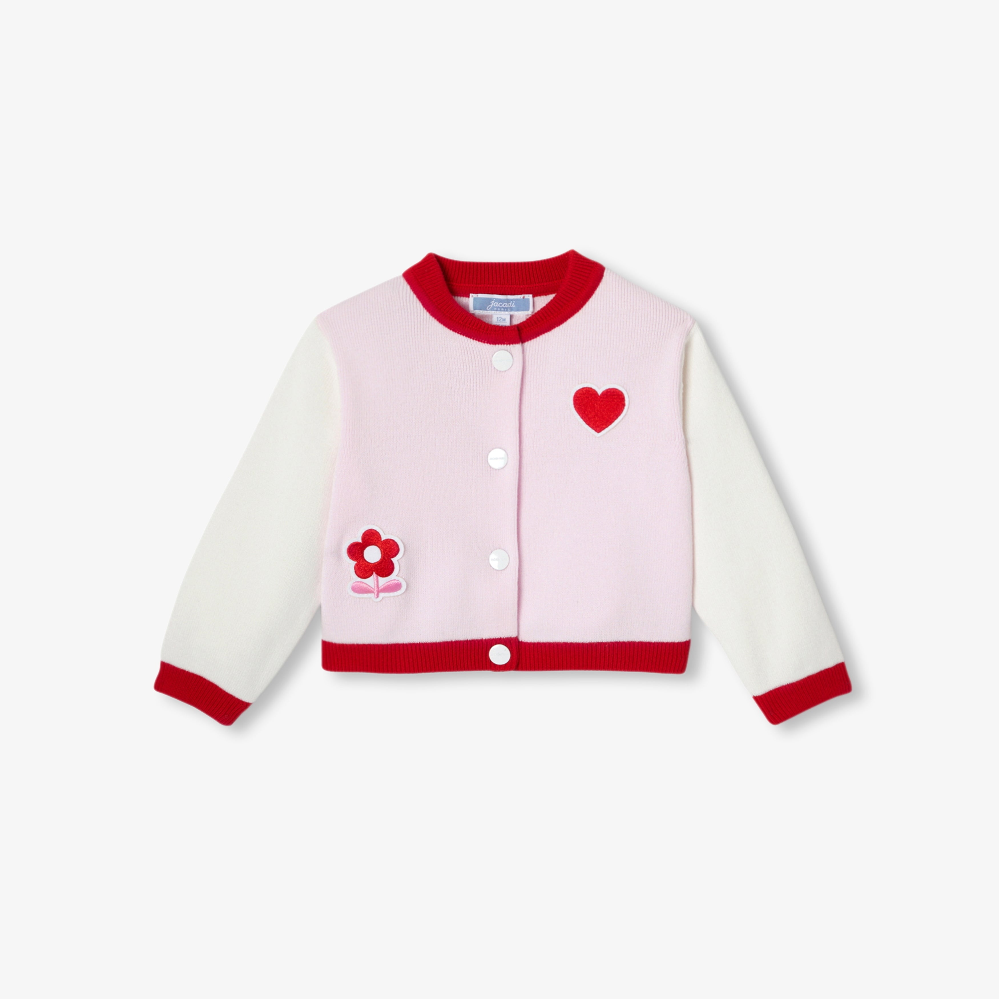JC-NG122 - Jacadi Baby girl teddy-style cardigan