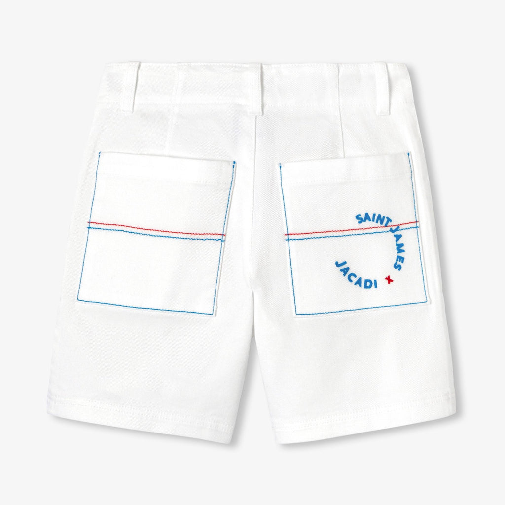 Boy Jacadi x Saint James twill Bermuda shorts - White