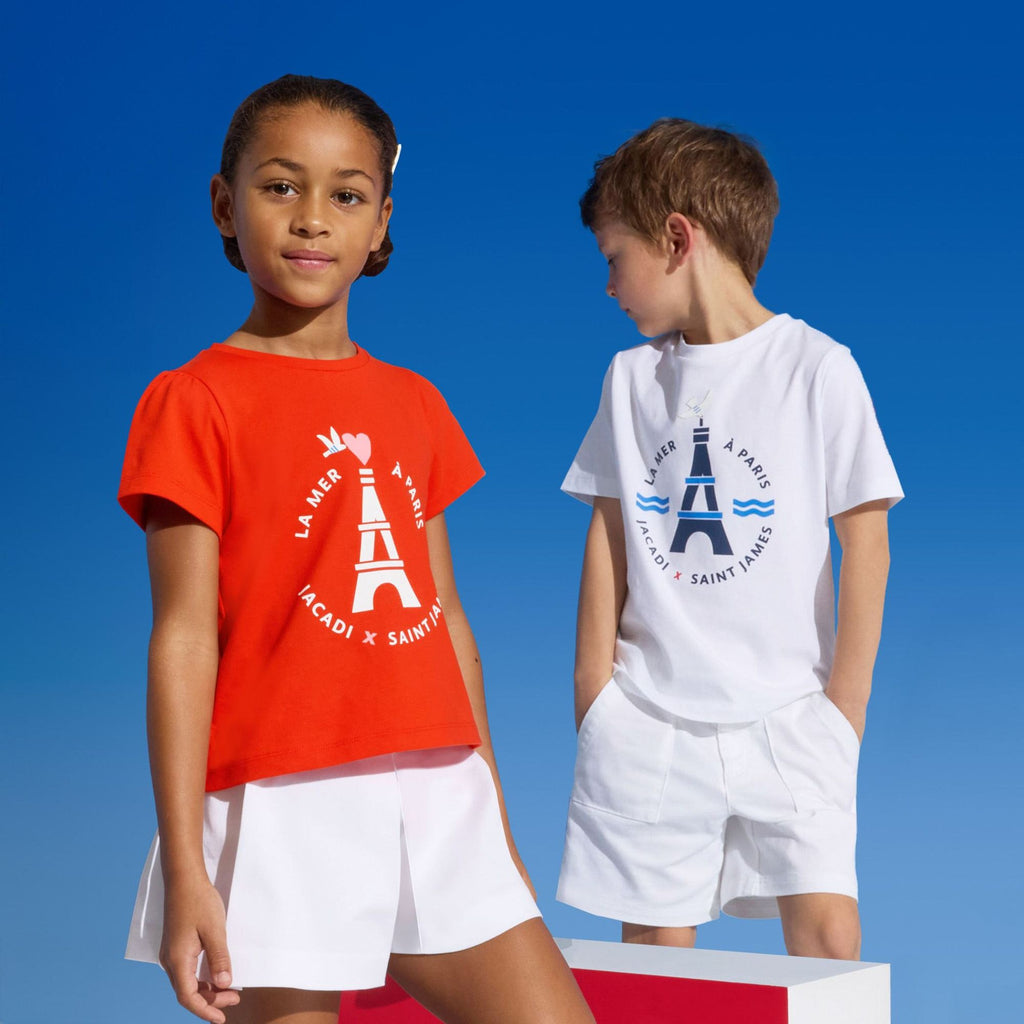 Boy Jacadi x Saint James twill Bermuda shorts - White