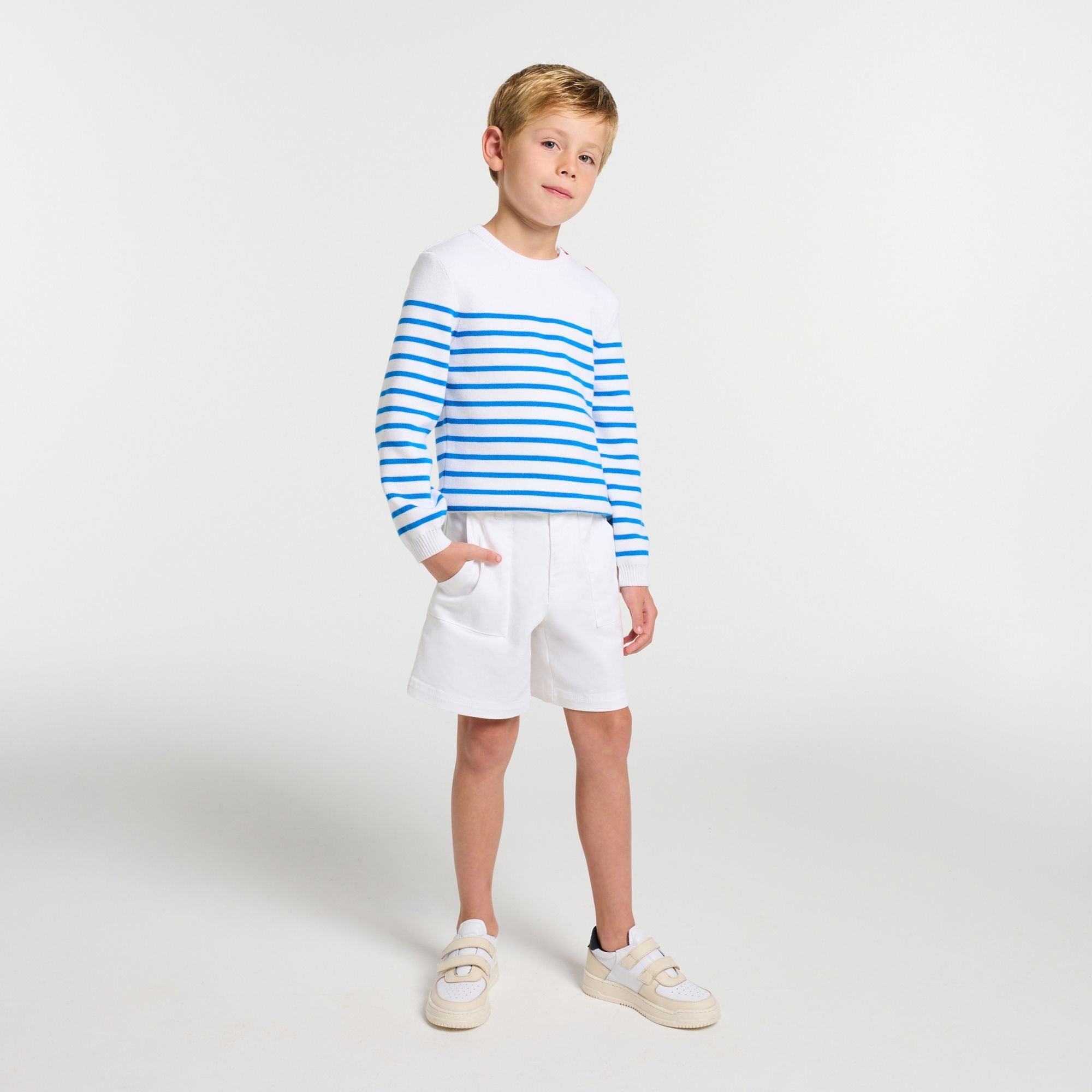Boy Jacadi x Saint James twill Bermuda shorts - White