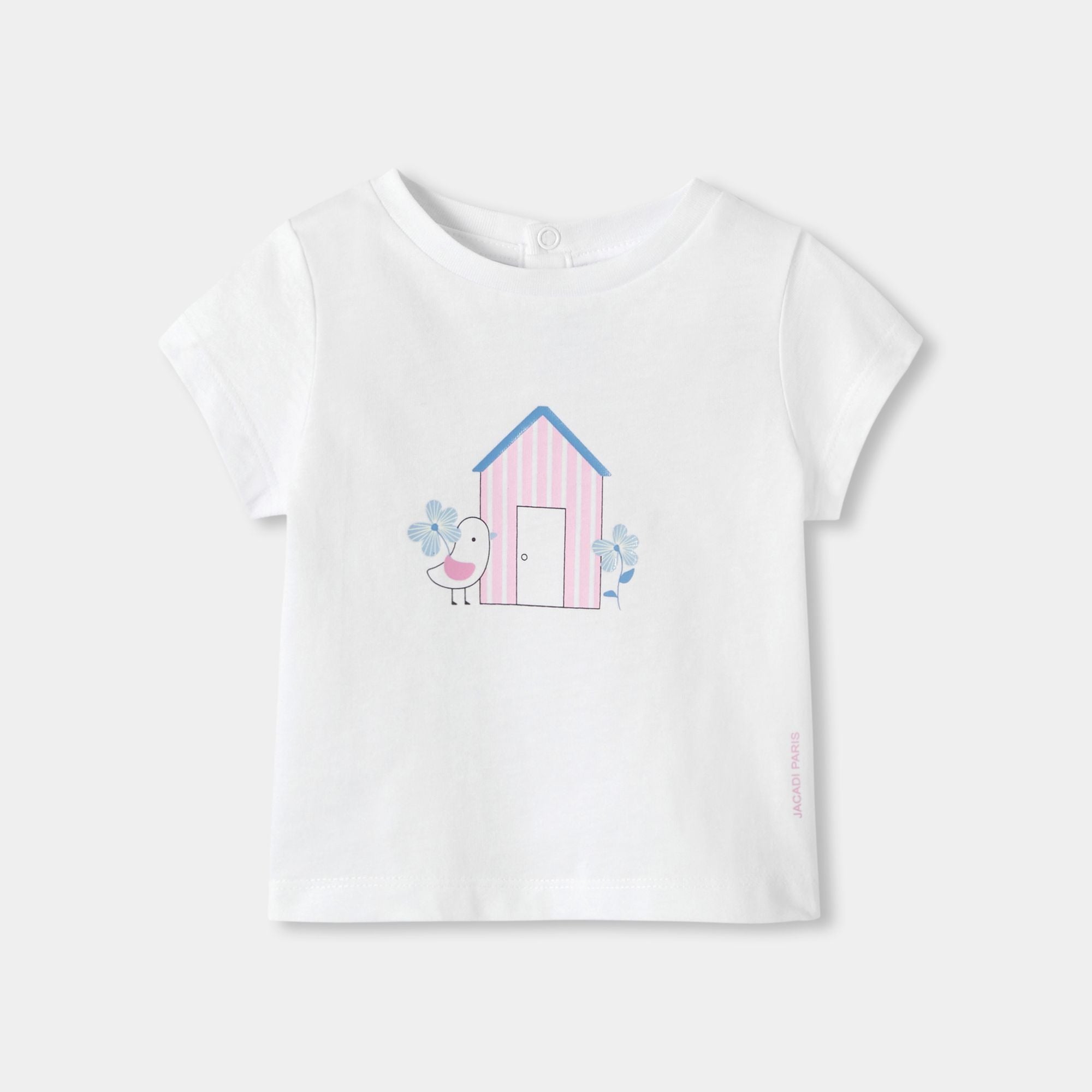 T-shirt Short-sleeved in Cotton Baby Girl - Jacadi White