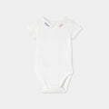 JC-NB097 - Jacadi Newborn short-sleeved cotton bodysuit - White Jacadi
