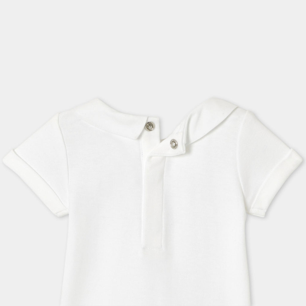 Baby boy short-sleeved cotton bodysuit