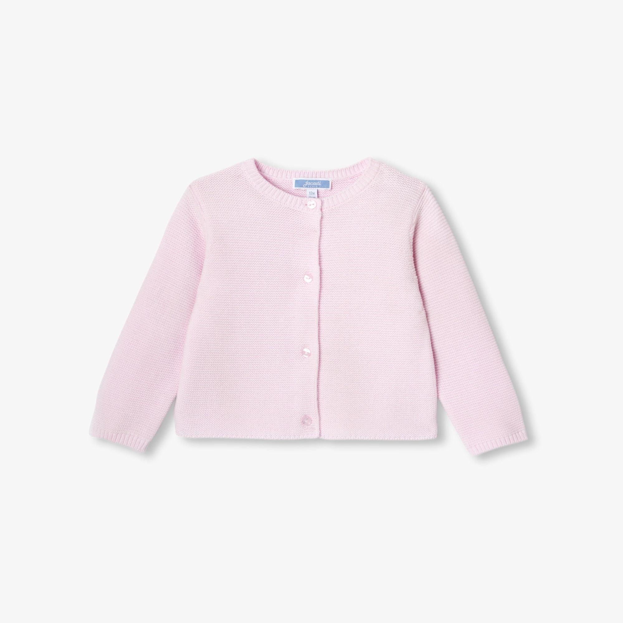 Baby girl garter-stitch cardigan