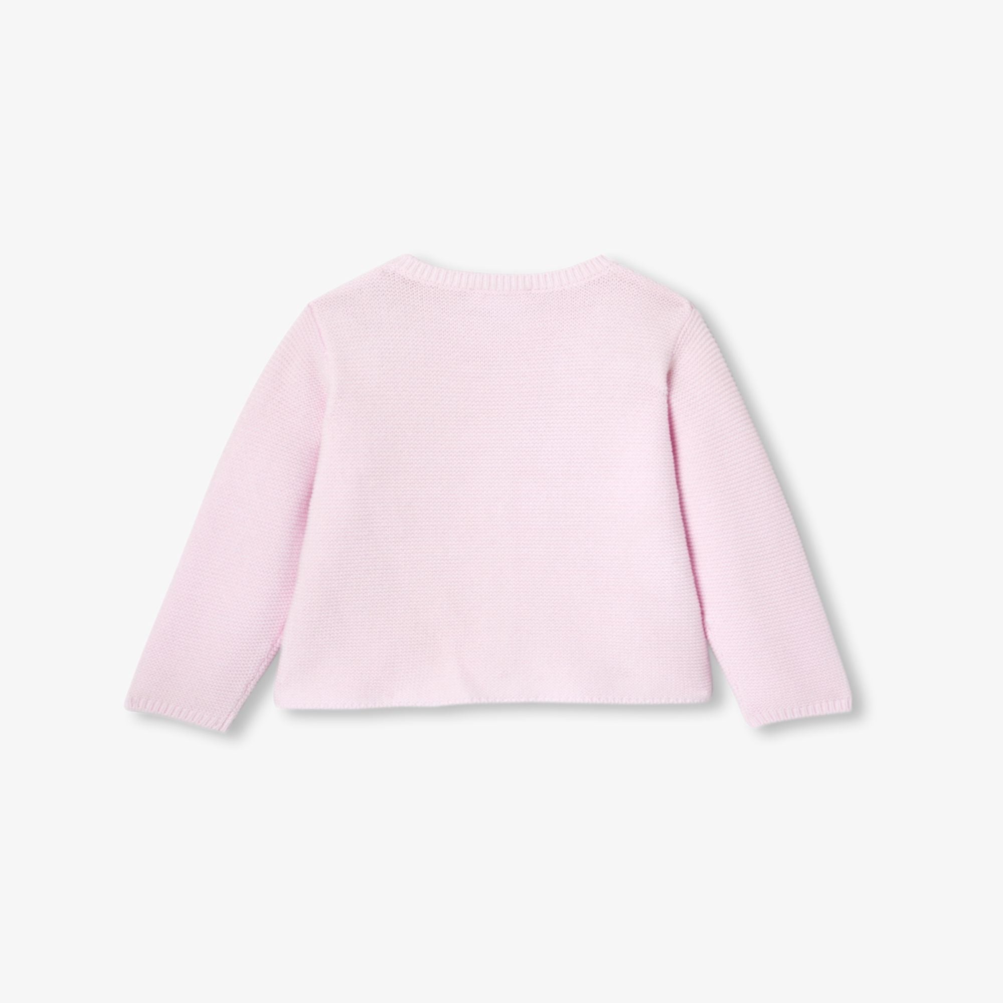 Baby girl garter-stitch cardigan