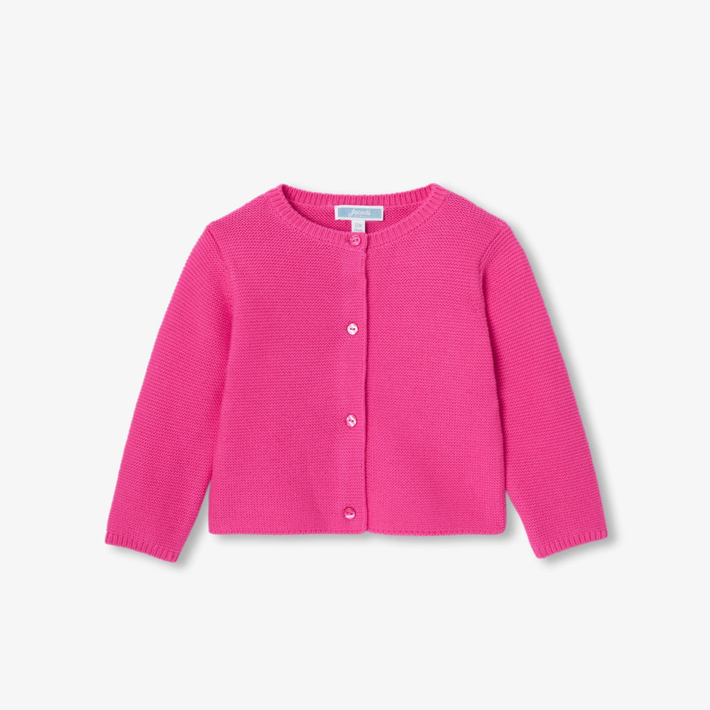 Baby girl garter-stitch cardigan