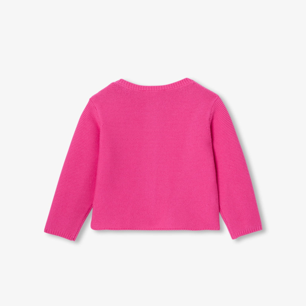 Baby girl garter-stitch cardigan