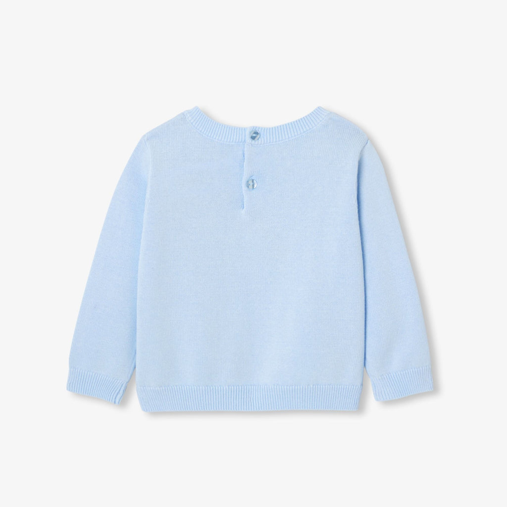 Baby girl cotton jumper - Cloud