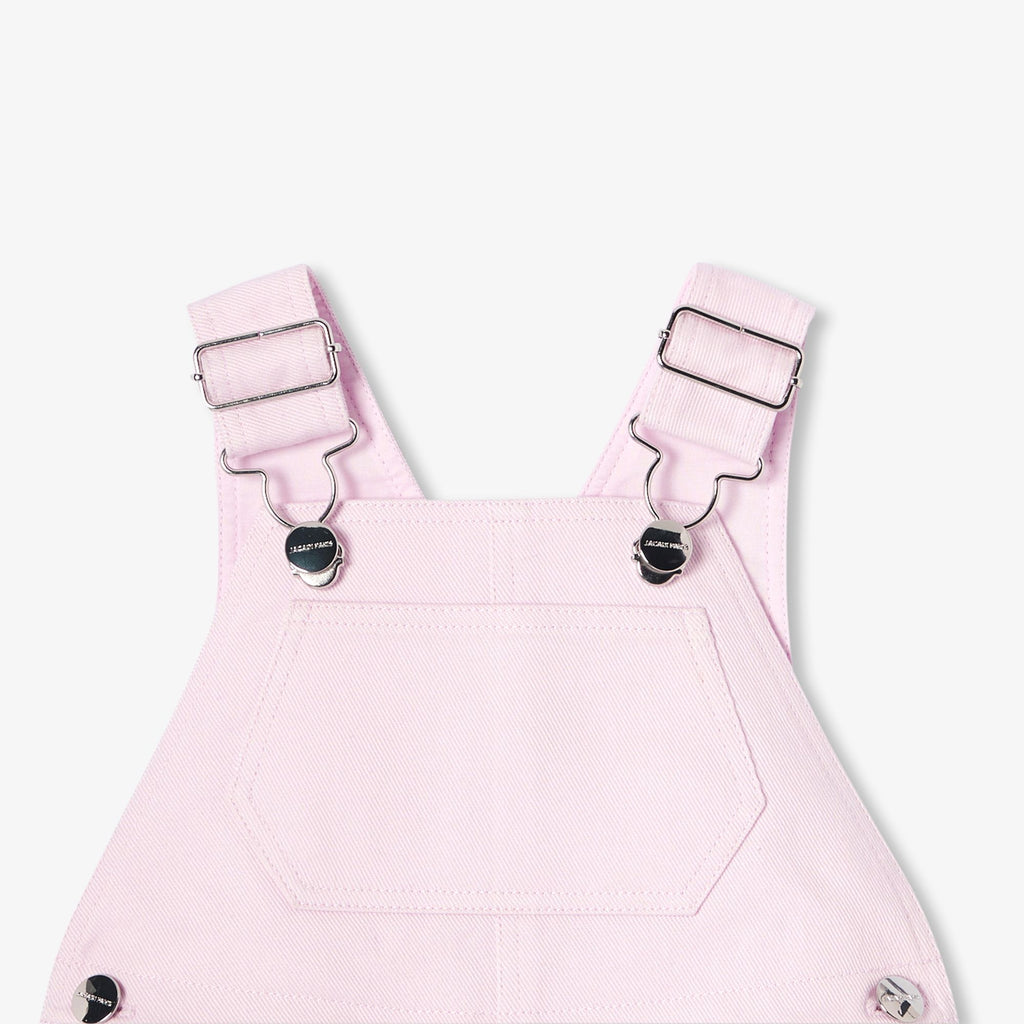 Baby girl cotton twill dungarees - Jacadi Pale Pink