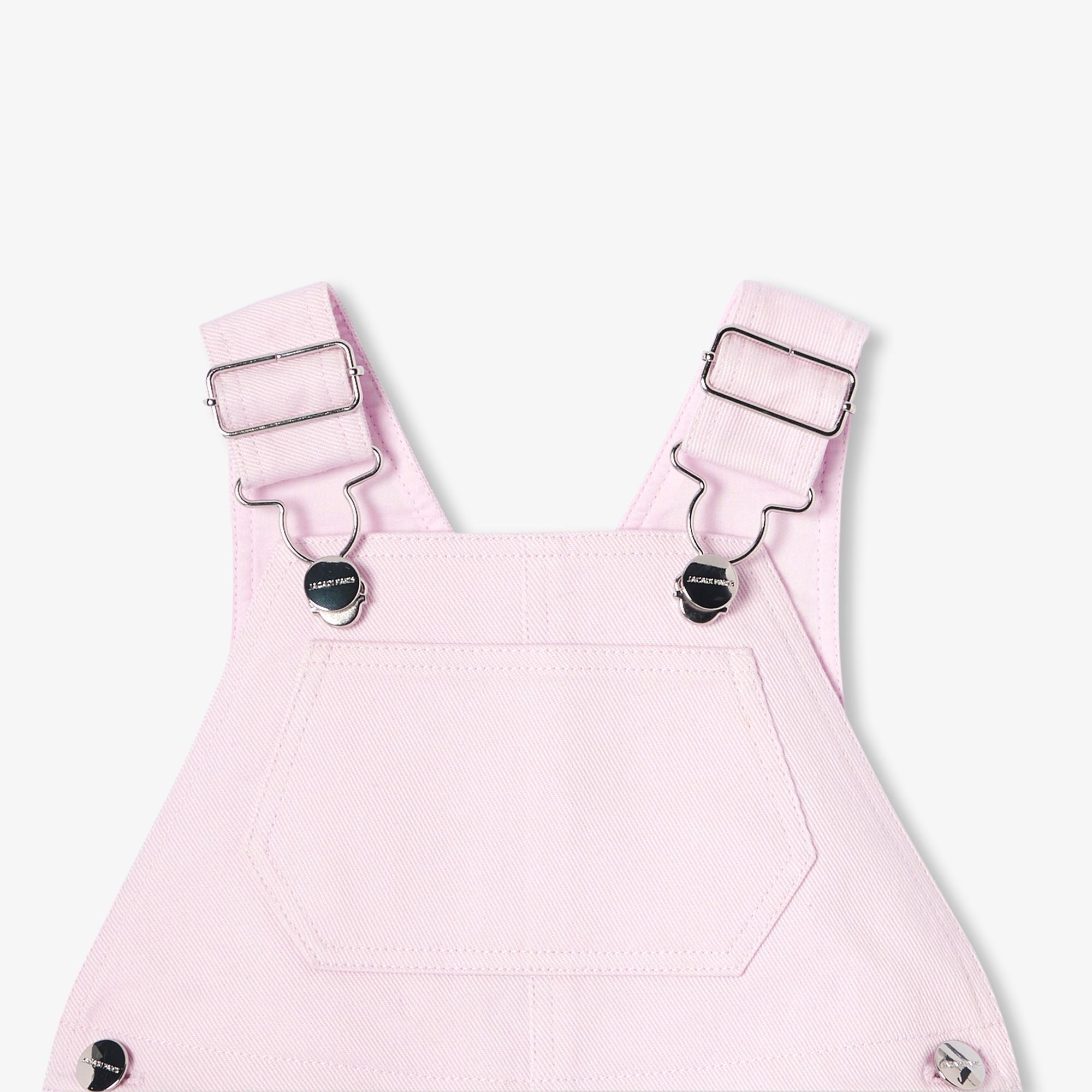 Baby girl cotton twill dungarees - Jacadi Pale Pink