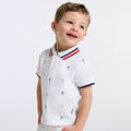 JC-NB103 - Jacadi Baby printed cotton pique polo shirt - White Jacadi