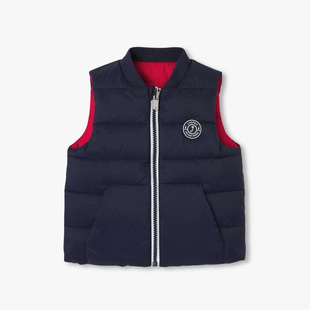 JC-NB078 - Jacadi Baby boy reversible sleeveless puffer vest