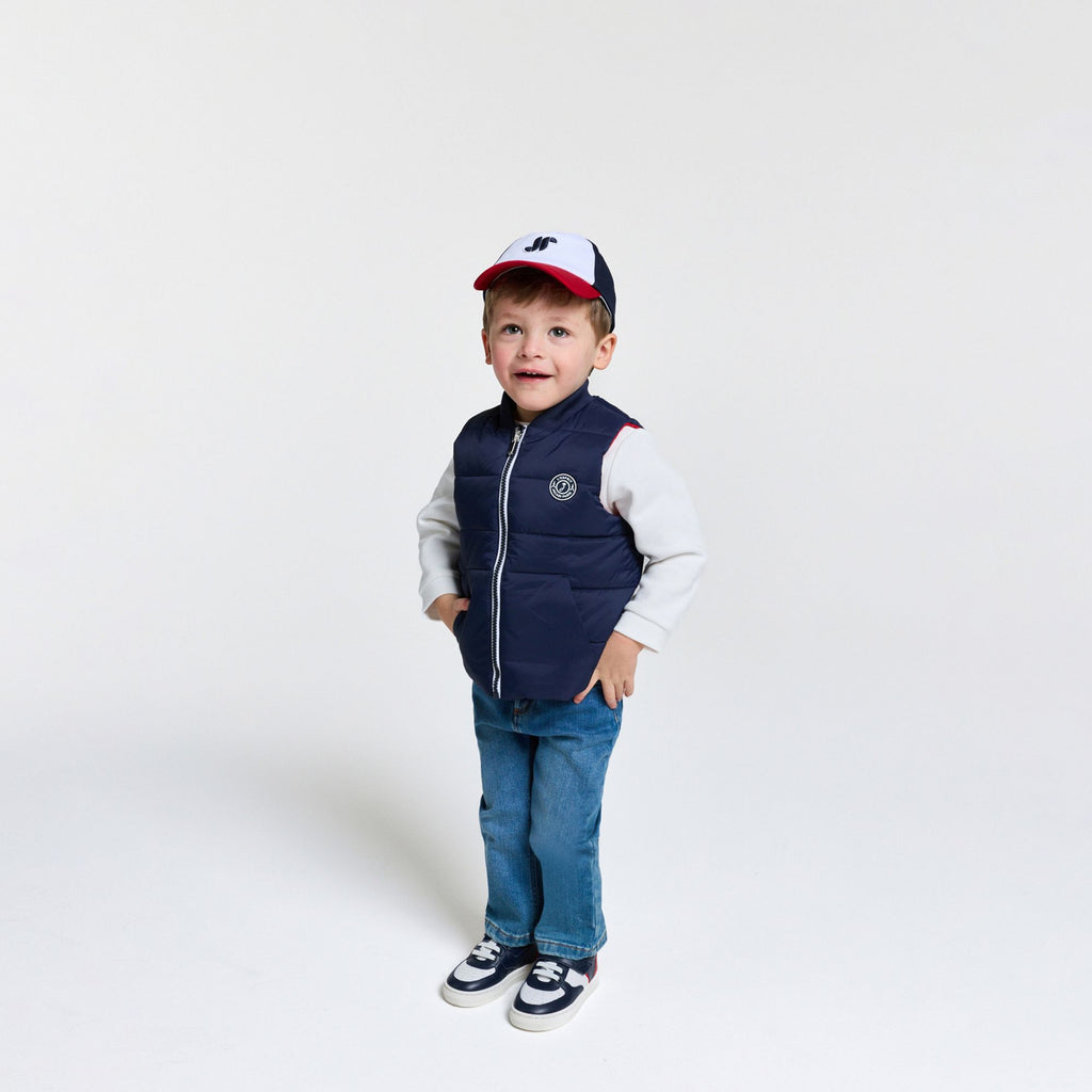 Baby boy reversible sleeveless jacket