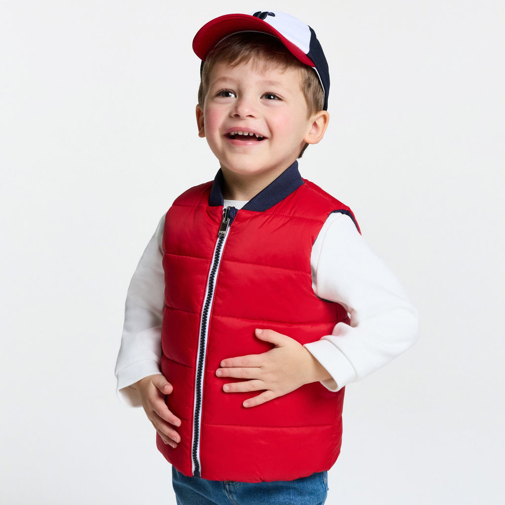 JC-NB078 - Jacadi Baby boy reversible sleeveless puffer vest