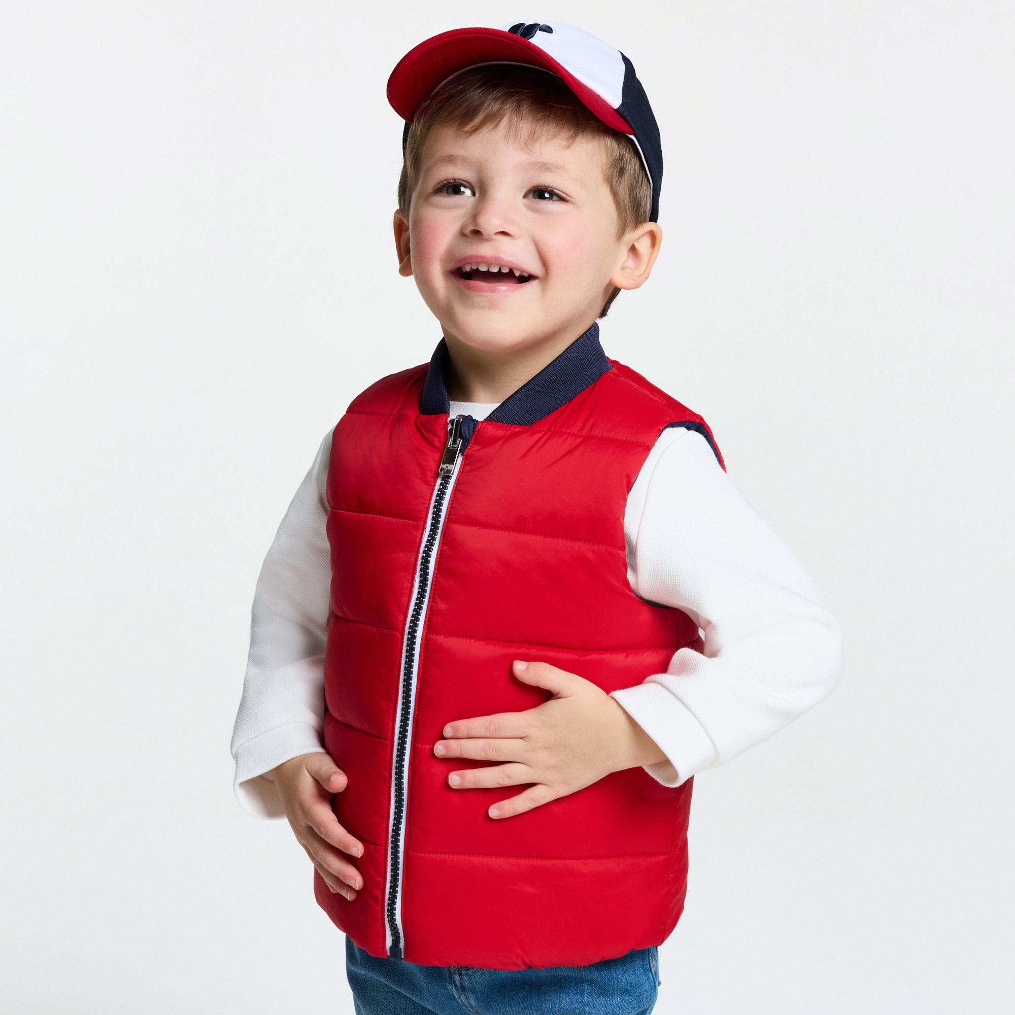 JC-NB078 - Jacadi Baby boy reversible sleeveless puffer vest