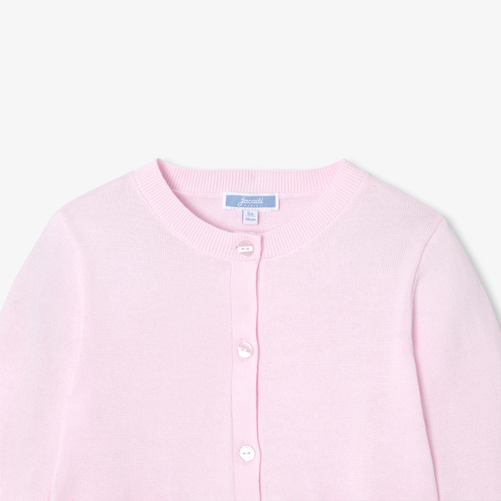 Girls' cotton jersey cardigan