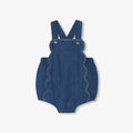 JC-NG155 - Jacadi Baby Girl Lightweight Denim Romper