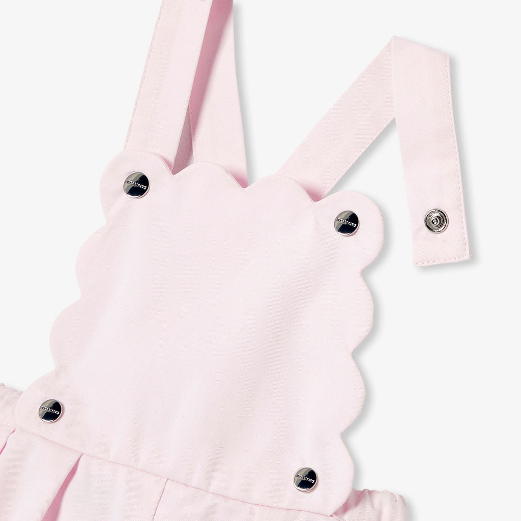 Dungarees in Cotton Twill Baby Girl - Jacadi Powder Pink