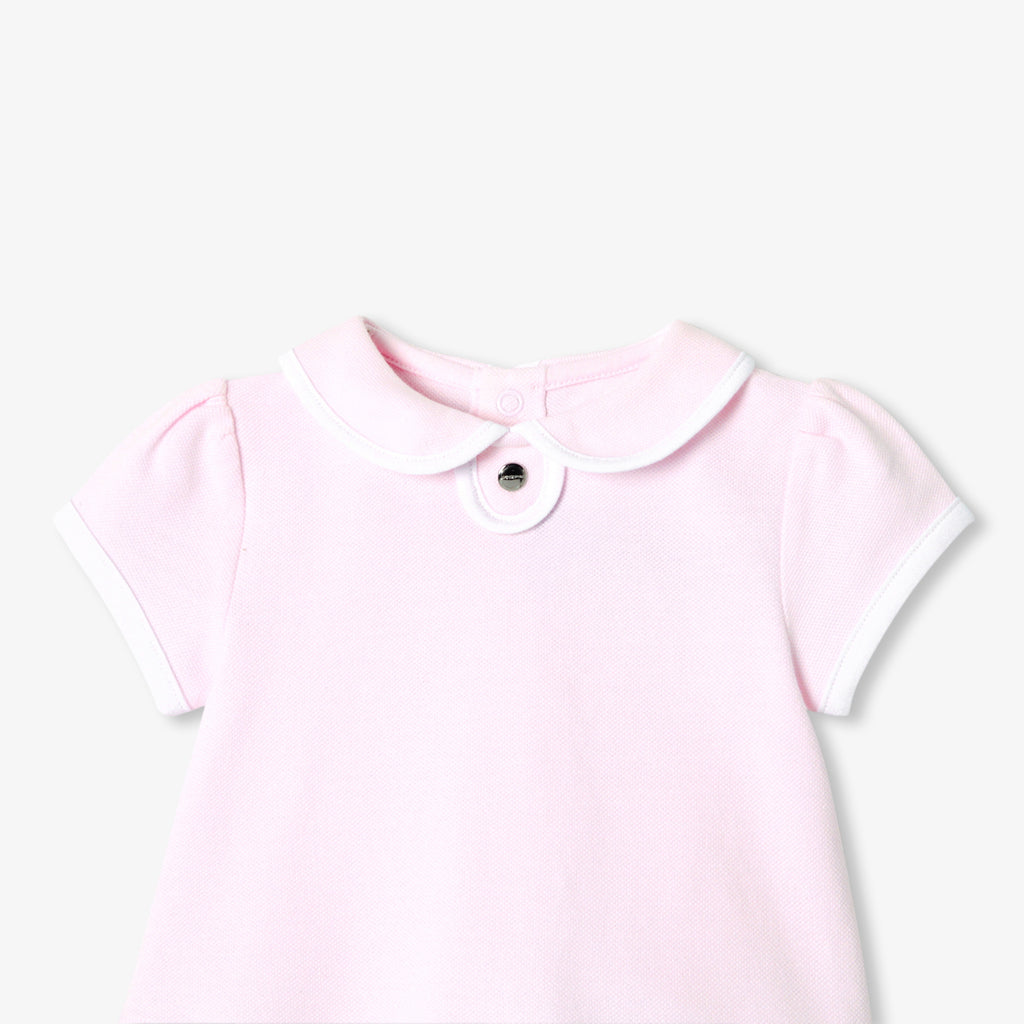 Baby girl set in cotton piqué