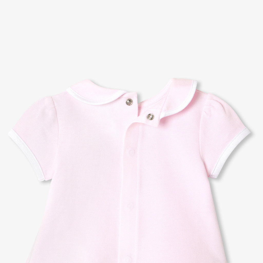 Baby girl set in cotton piqué