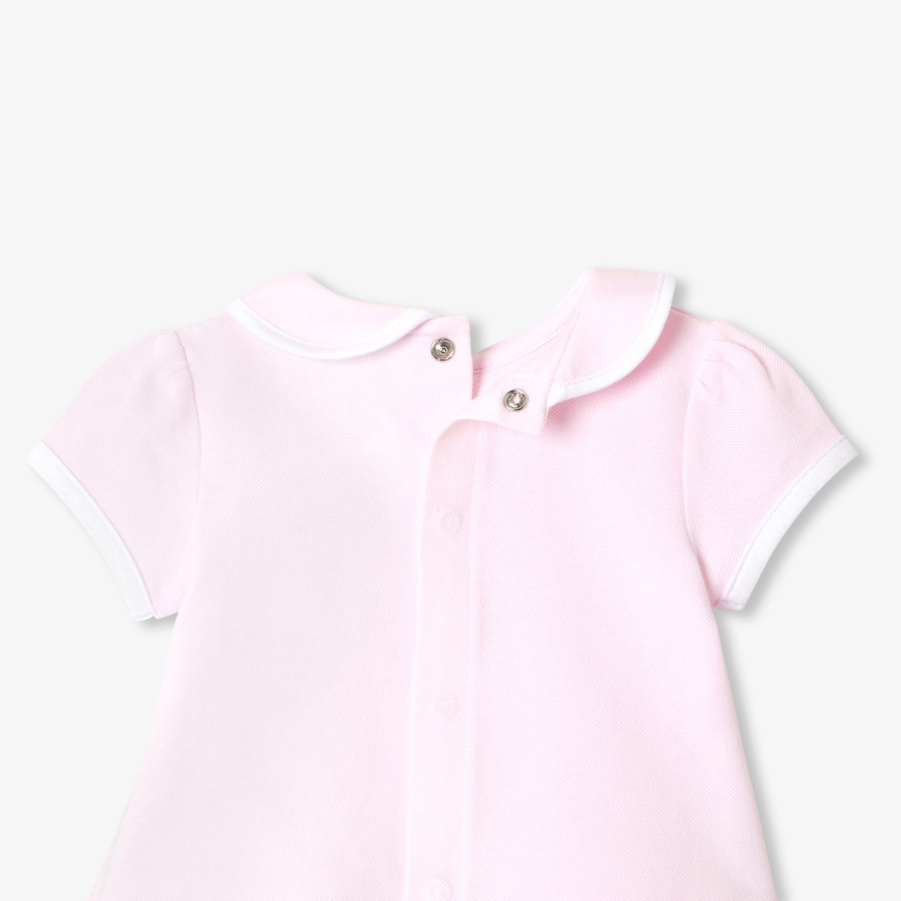 Baby girl set in cotton piqué