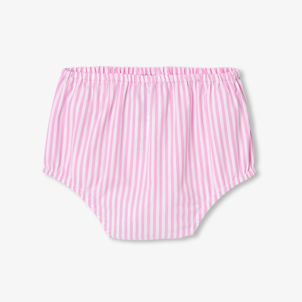 Baby girl dress in striped poplin