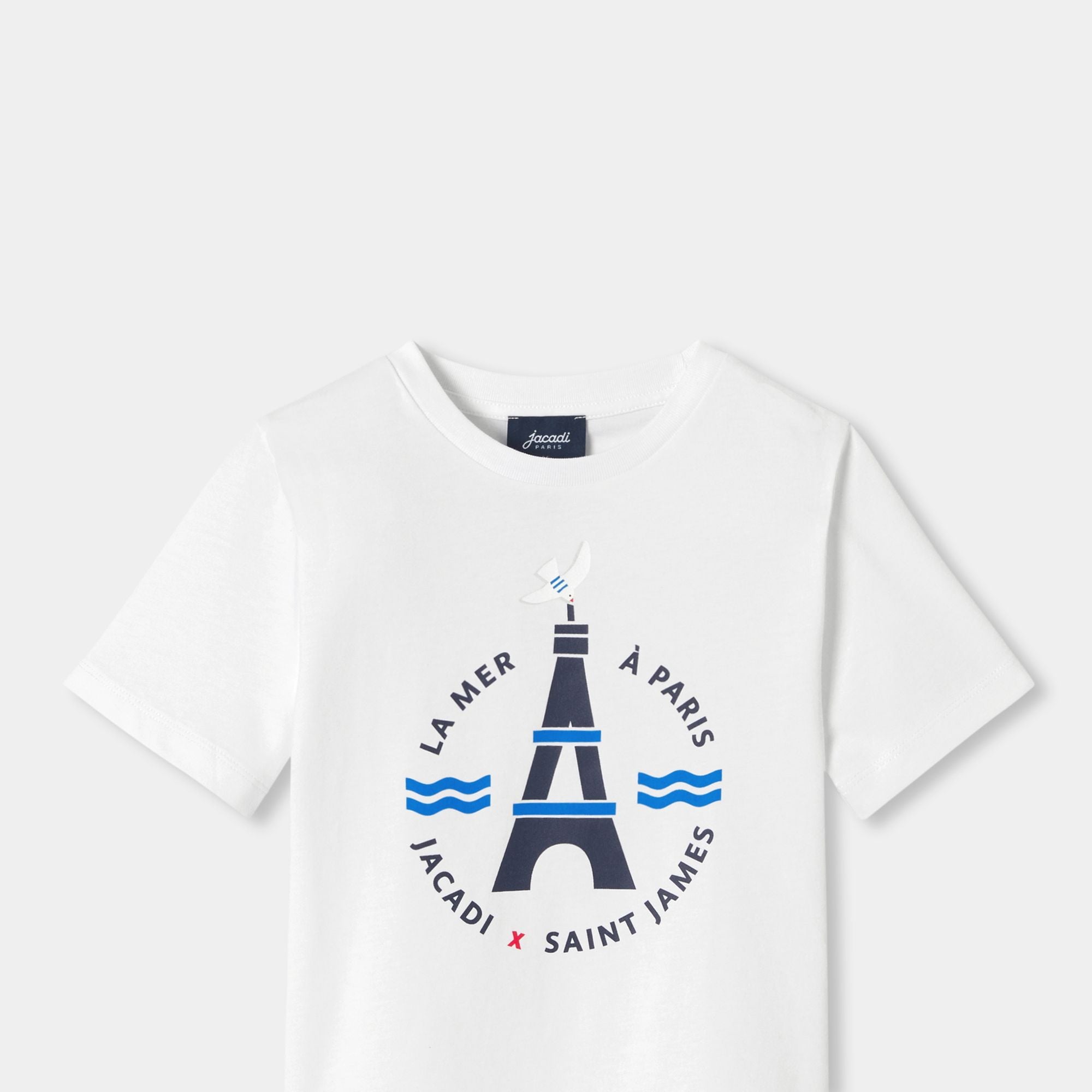Cotton T-shirt Jacadi x Saint James Boy - Jacadi White