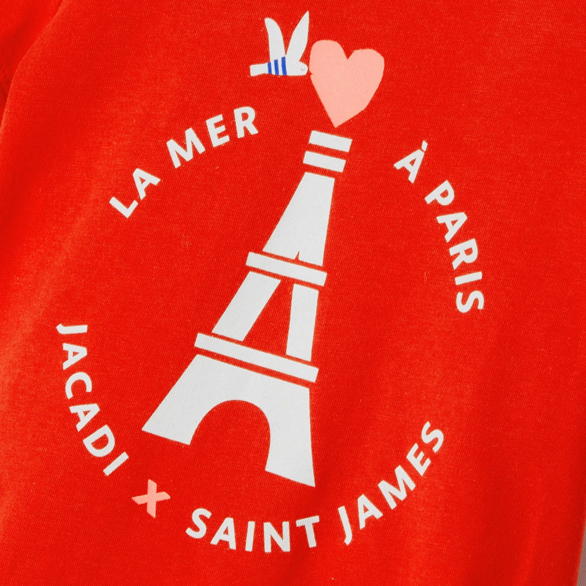 Girl Jacadi x Saint James T-shirt - Tomato Red