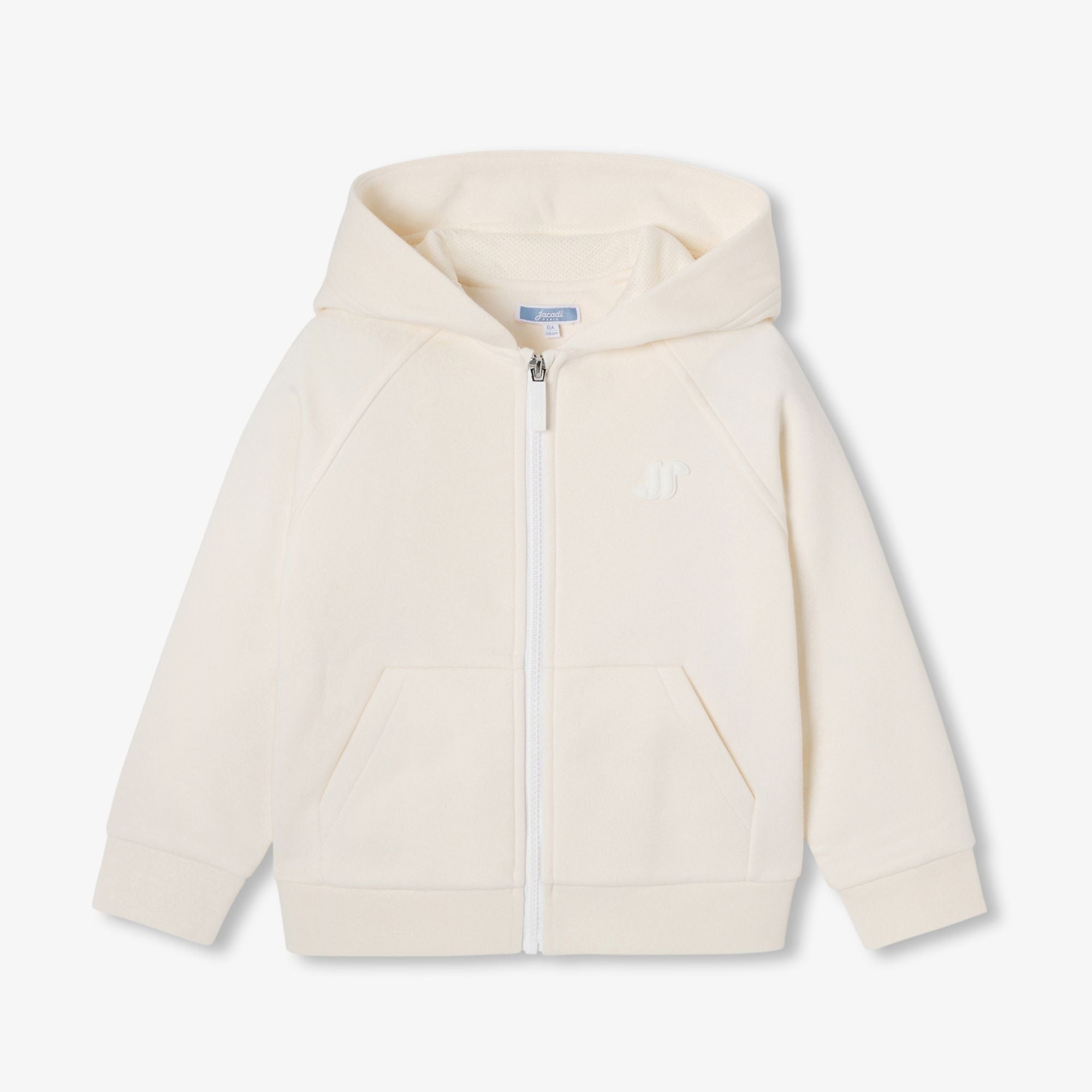 Top Zip-up in Sweatshirt Fabric Boy - Beige Corda