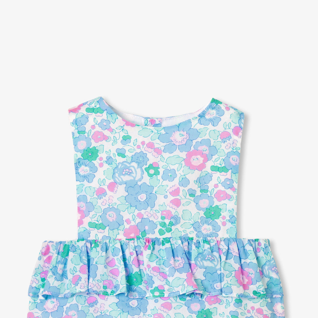 Baby girl romper in Liberty fabric