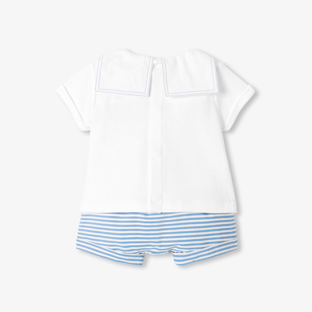 Baby boy cotton shorts set