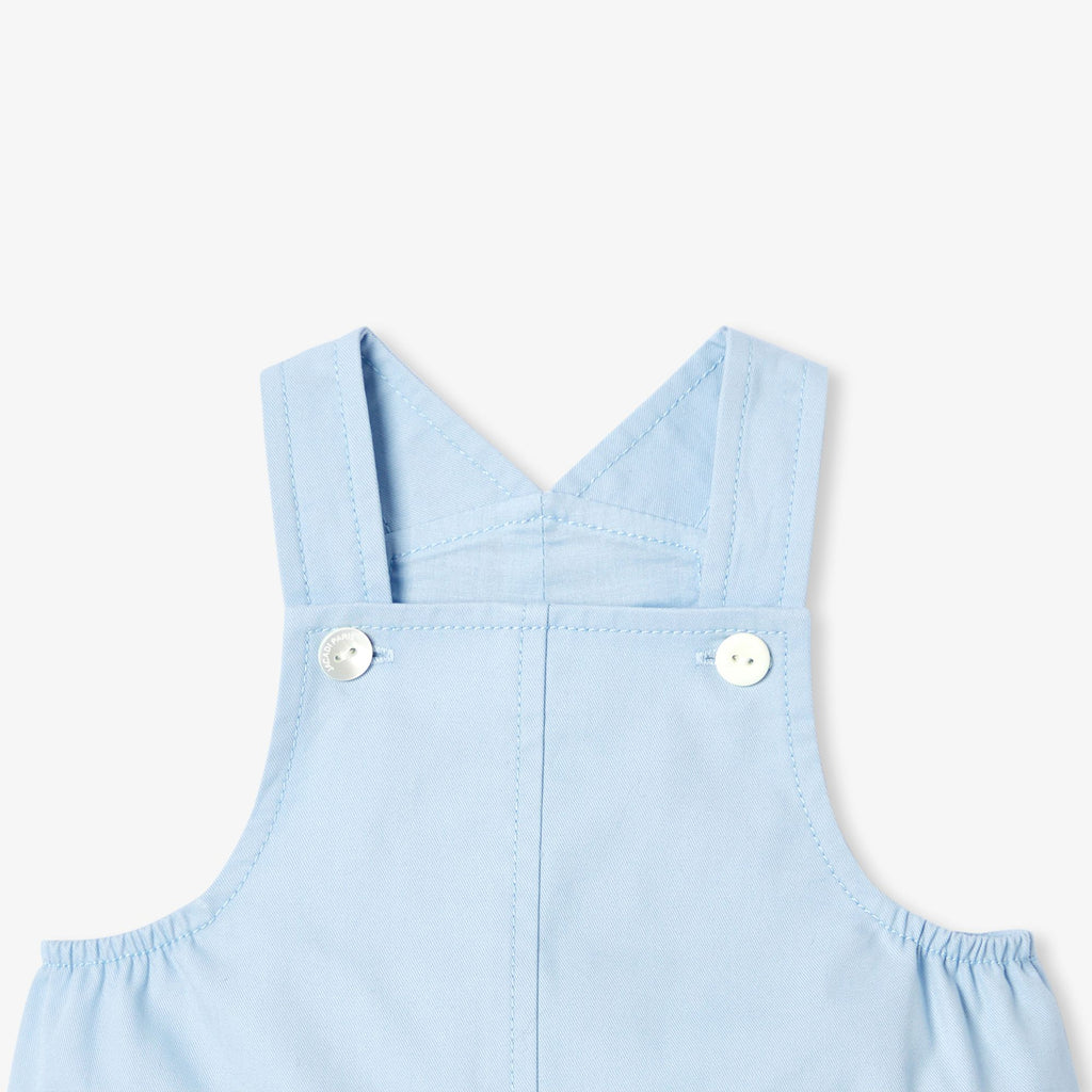 Baby cotton twill short dungarees