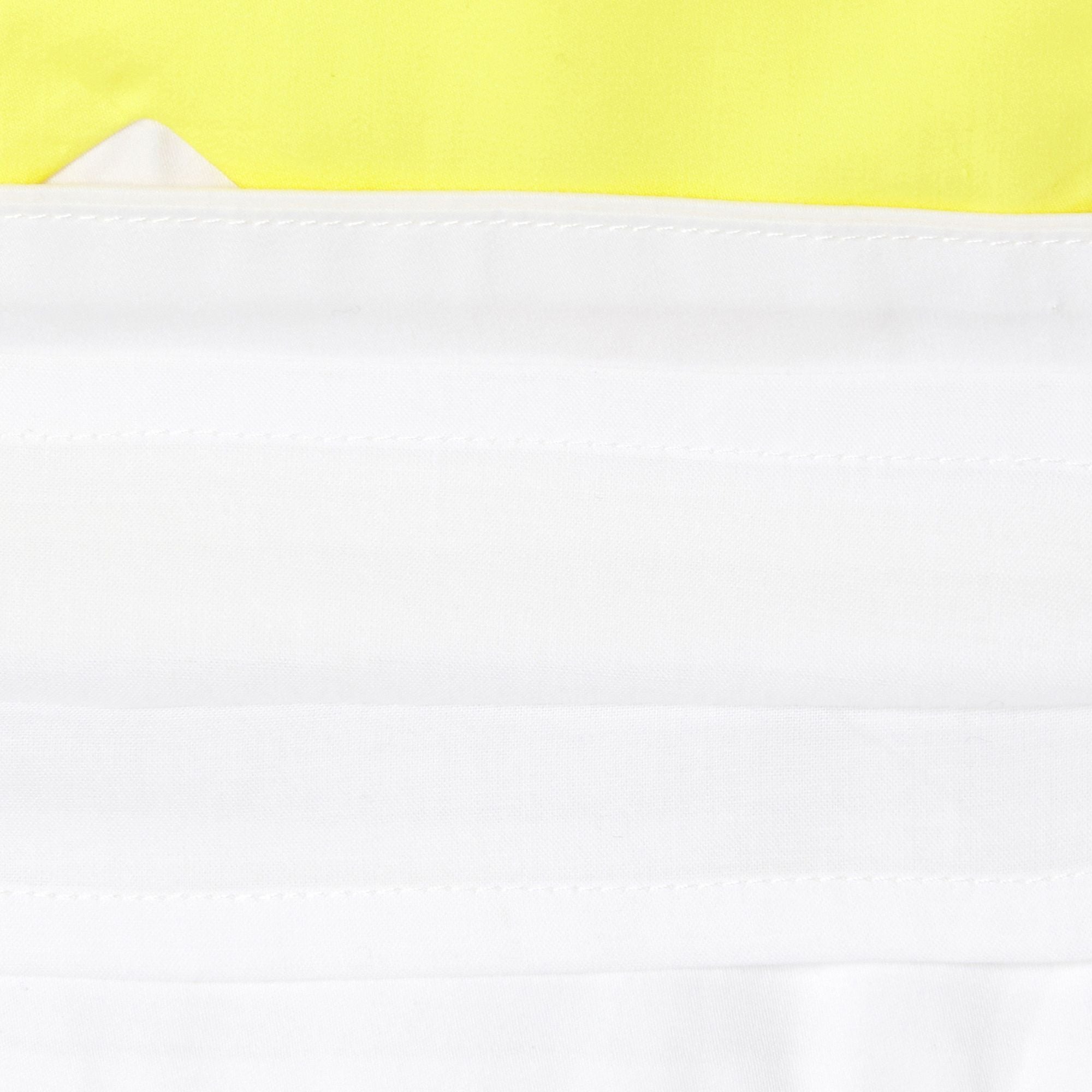 Baby girl poplin ceremony dress - White/Yellow